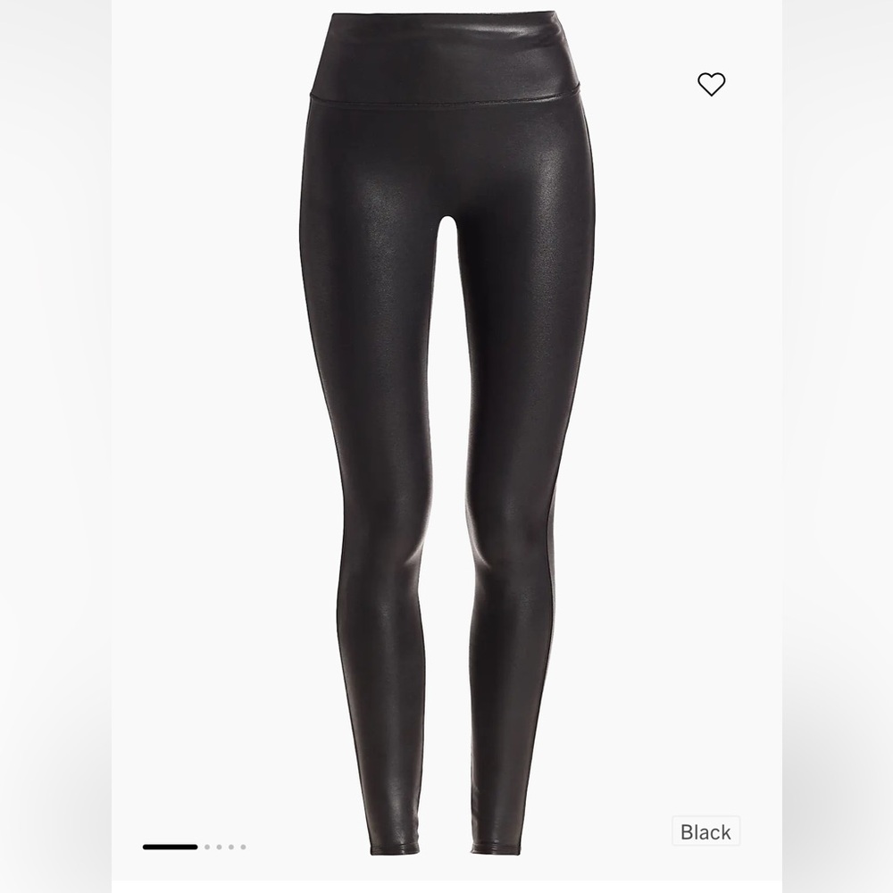 SPANX Faux Leather Black Leggings